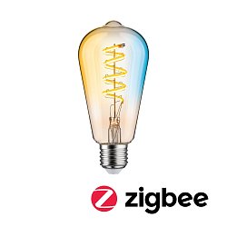 Obrázek pro produkt Filament 230V Smart Home Zigbee 3.0 LED žárovka ST64 E27 7,5W měnitelná bílá stmívatelné zlatá - PAULMANN