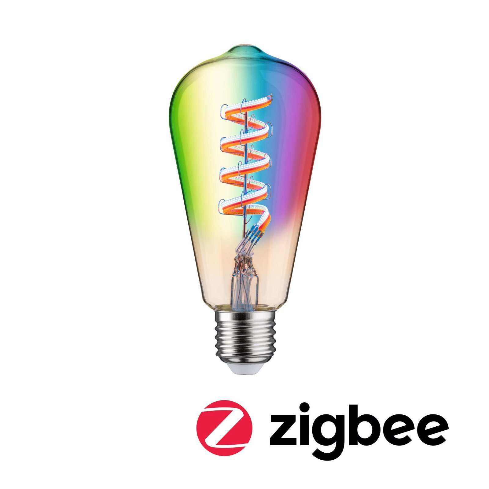 P 29158 Filament 230V Smart Home Zigbee 3.0 LED žárovka ST64 E27 6,3W RGBW+ stmívatelné zlatá - PAULMANN