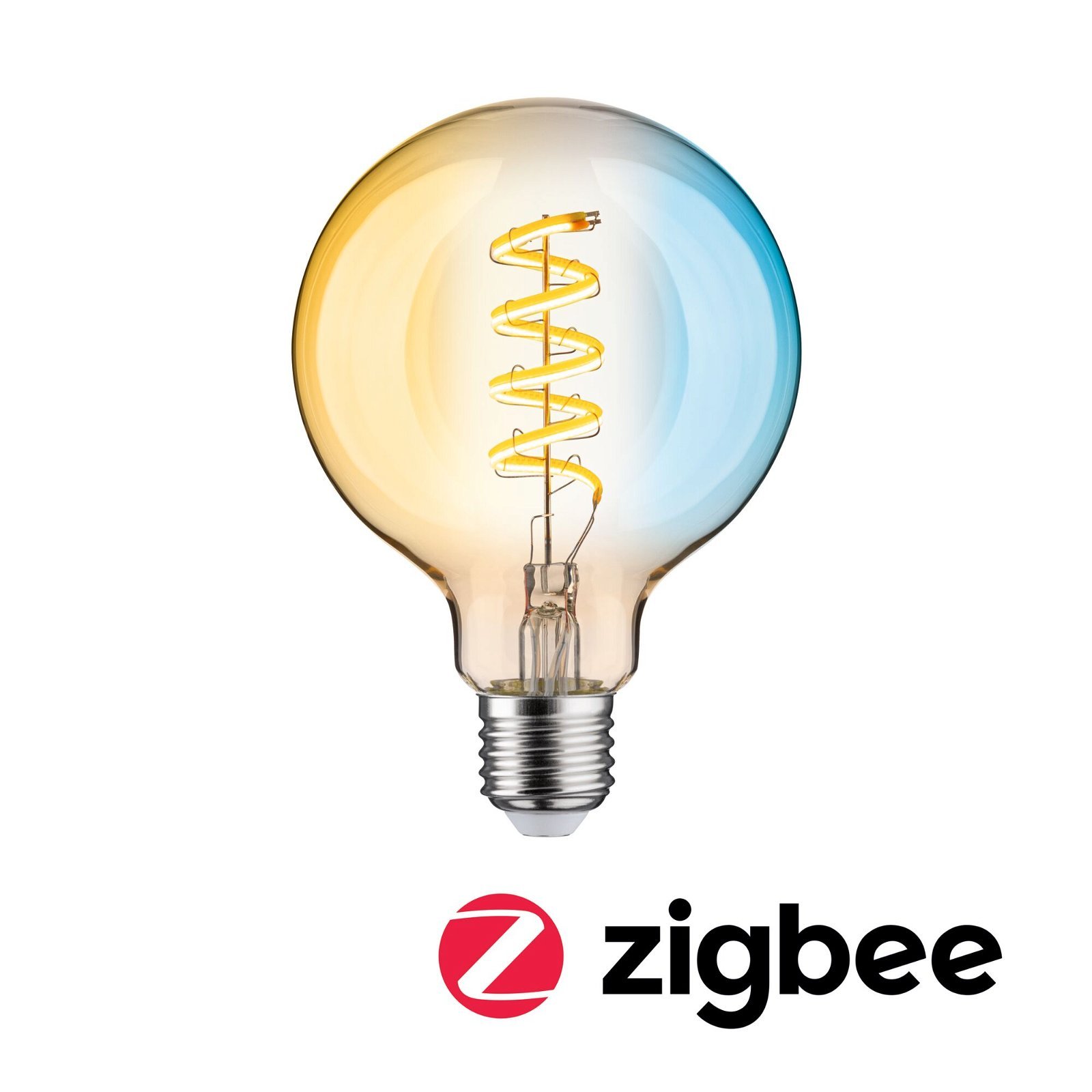 P 29159 Filament 230V Smart Home Zigbee 3.0 LED Globe G95 E27 7,5W měnitelná bílá stmívatelné zlatá - PAULMANN