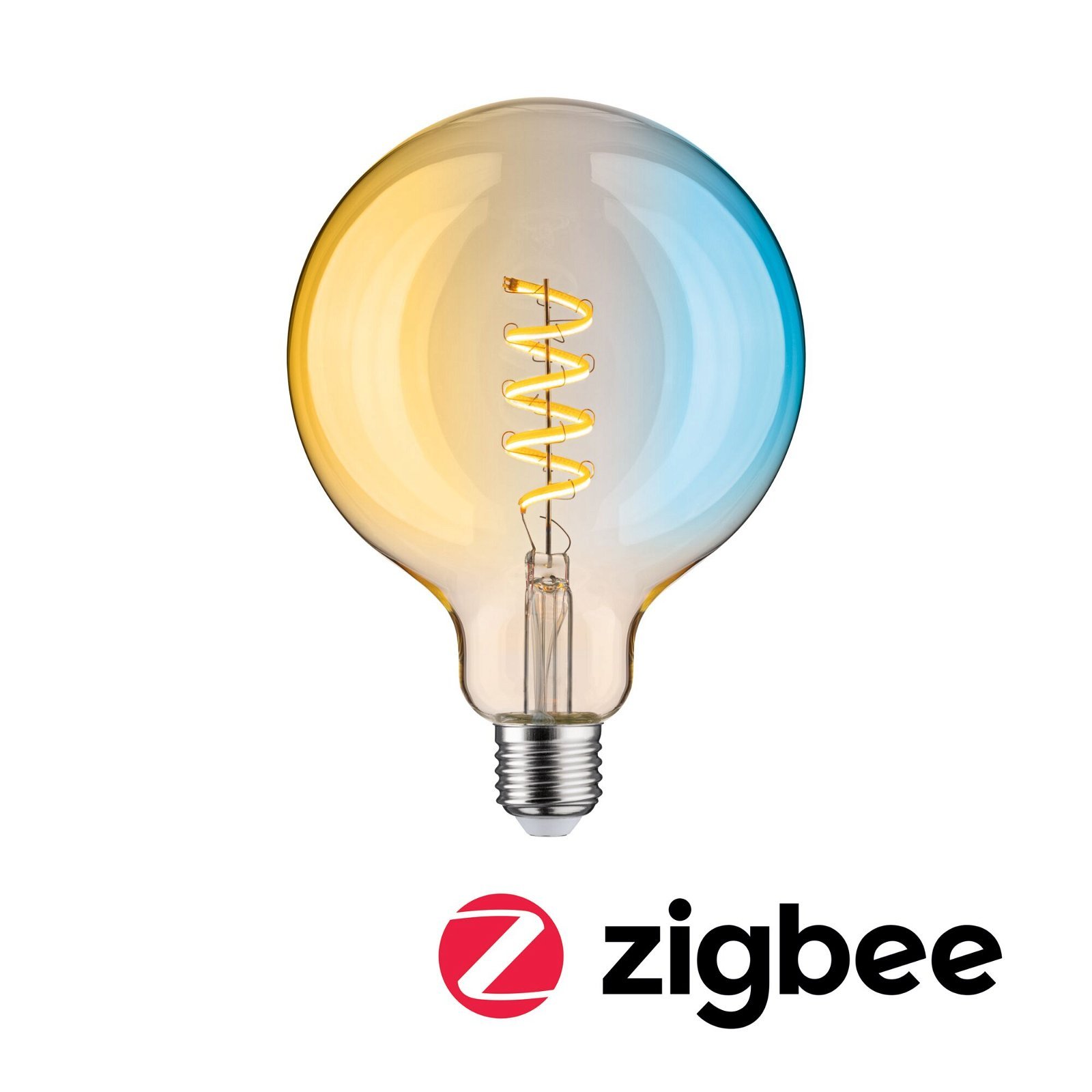 P 29161 Filament 230V Smart Home Zigbee 3.0 LED Globe G125 E27 7,5W měnitelná bílá stmívatelné zlatá - PAULMANN