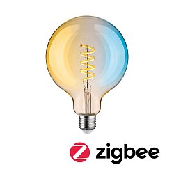 Obrázek pro produkt Filament 230V Smart Home Zigbee 3.0 LED Globe G125 E27 7,5W měnitelná bílá stmívatelné zlatá - PAULMANN