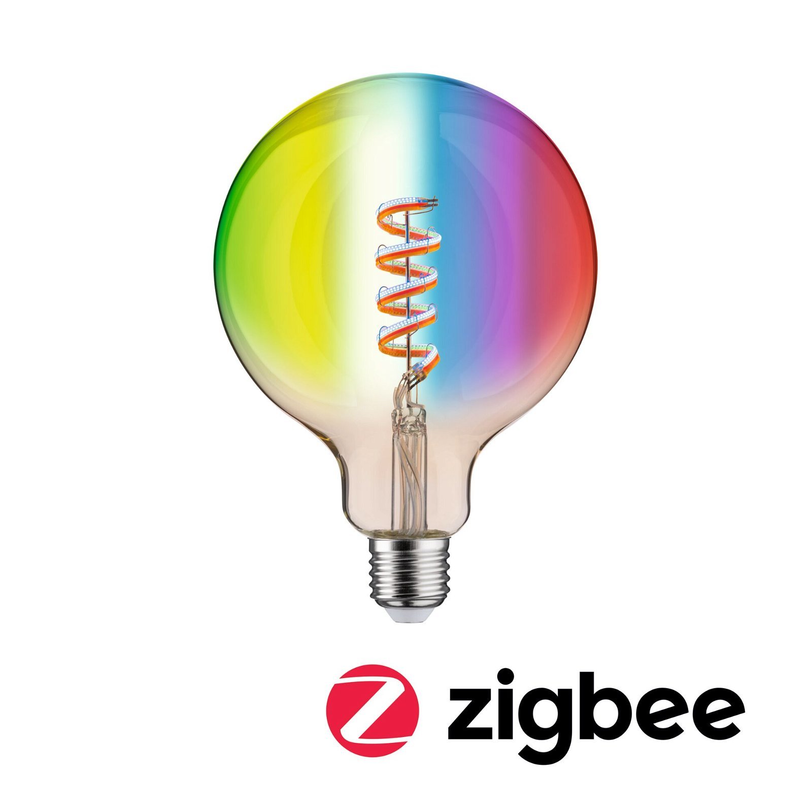 P 29162 Filament 230V Smart Home Zigbee 3.0 LED Globe G125 E27 6,3W RGBW+ stmívatelné zlatá - PAULMANN