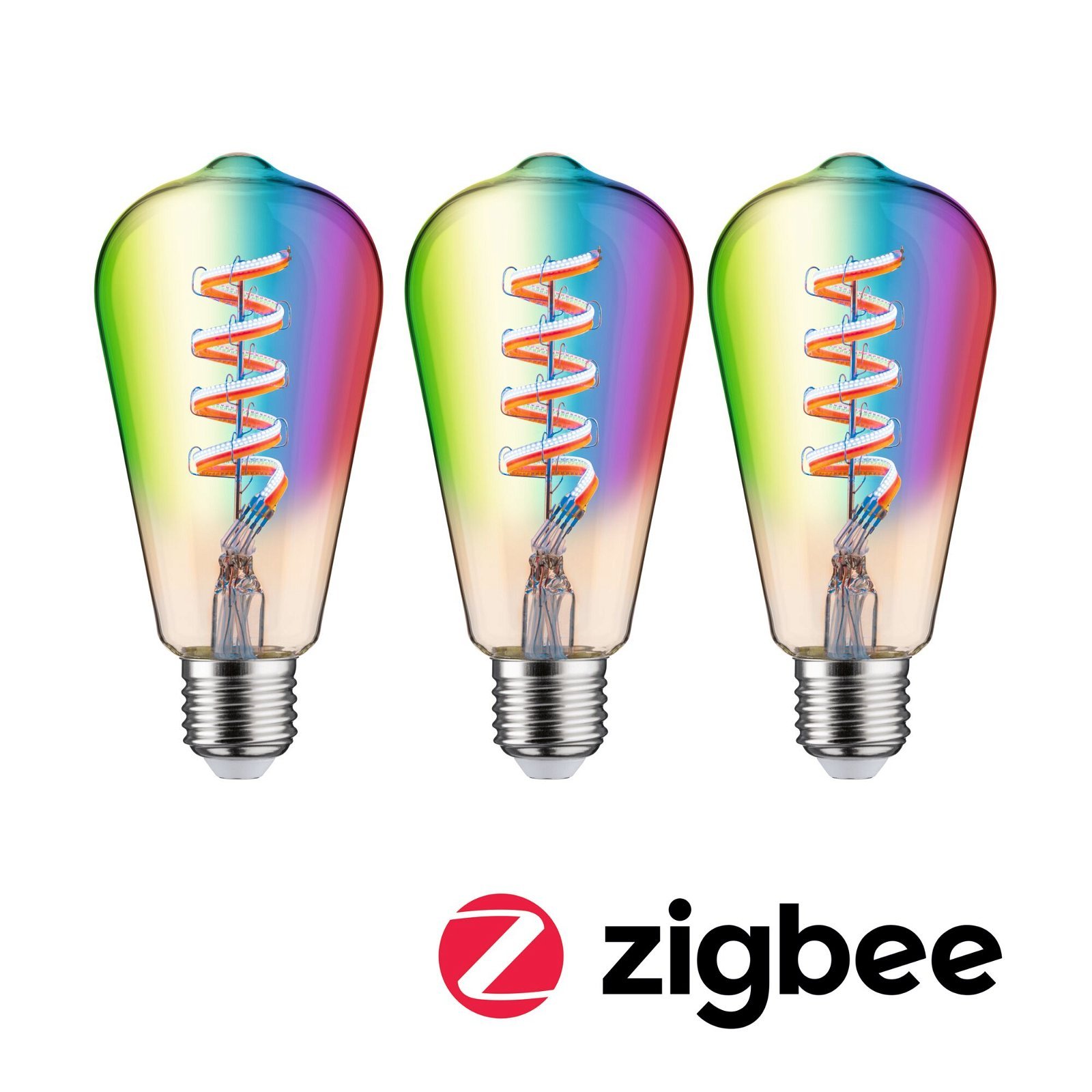 P 29164 Filament 230V Smart Home Zigbee 3.0 LED žárovka ST64 E27 3x6,3W RGBW+ stmívatelné zlatá - PAULMANN