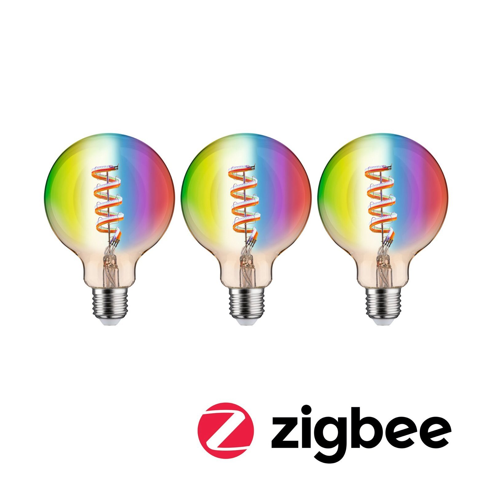 P 29165 Filament 230V Smart Home Zigbee 3.0 LED Globe G95 E27 3x6,3W RGBW+ stmívatelné zlatá - PAULMANN