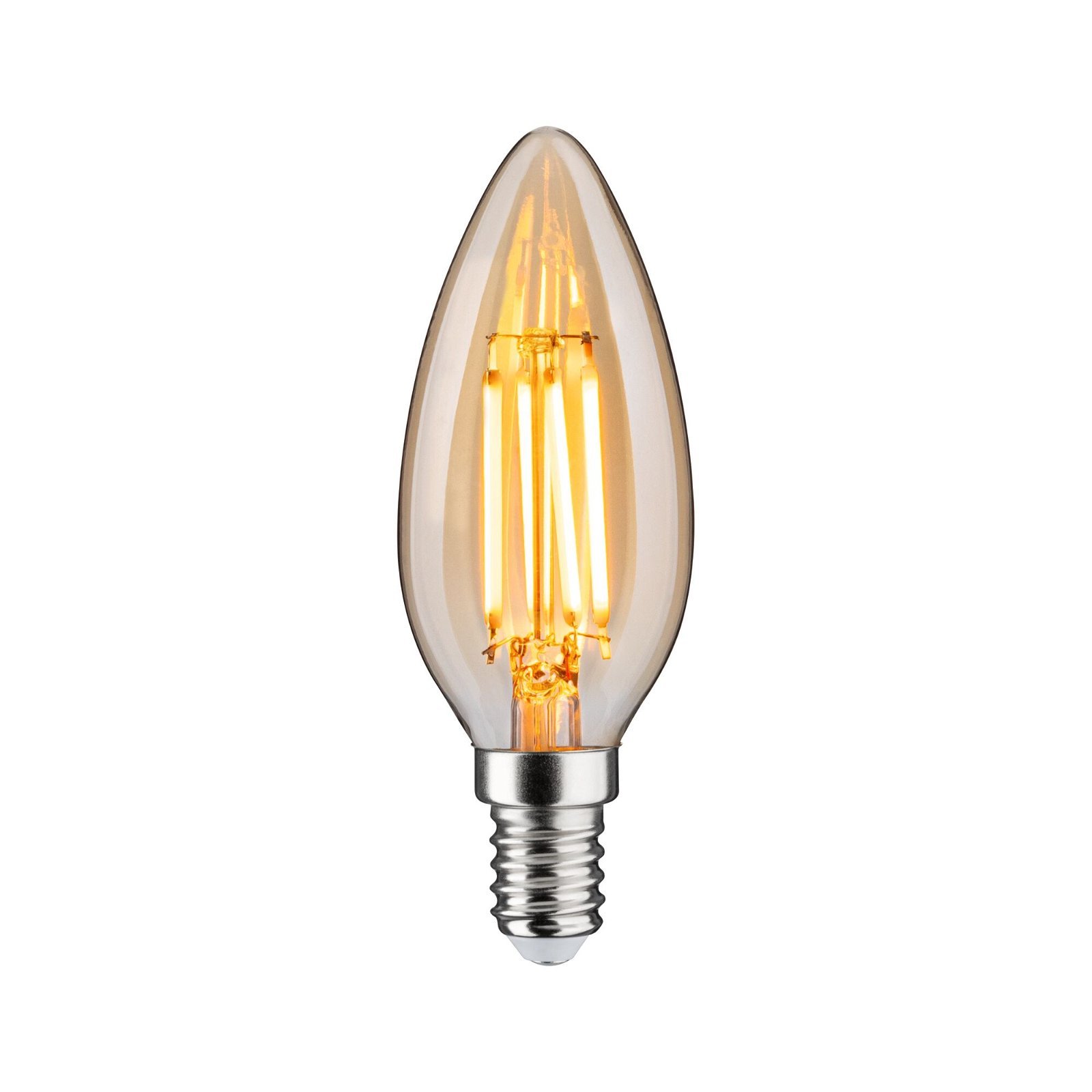 P 29191 1879 Filament 230V 3-krokové-stmívatelné LED svíčka E14 3 Step Dim 4,9W 1800K stmívatelné zlatá - PAULMANN