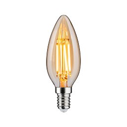 Obrázek pro produkt 1879 Filament 230V 3-krokové-stmívatelné LED svíčka E14 3 Step Dim 4,9W 1800K stmívatelné zlatá - PAULMANN