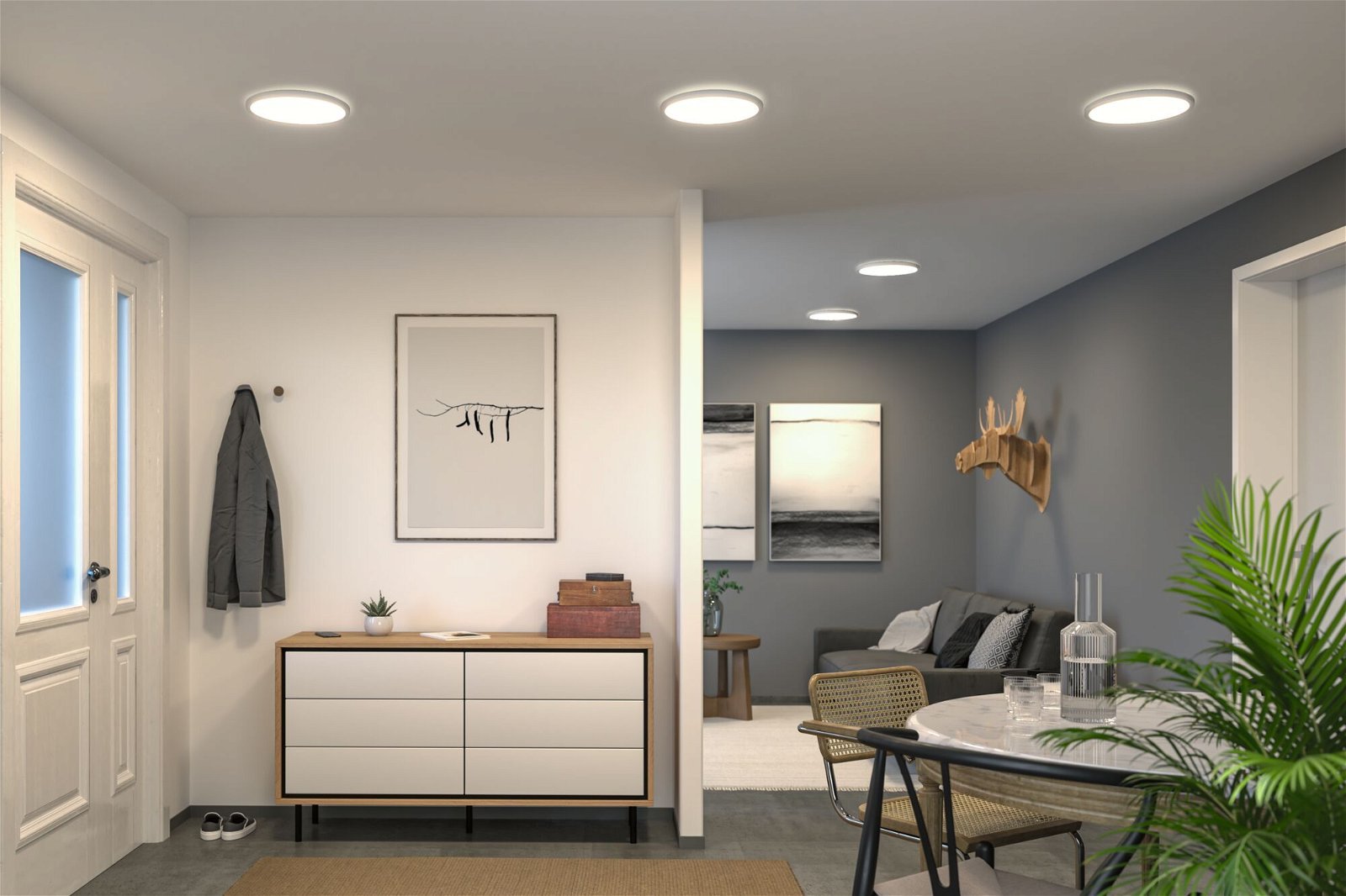 P 71153 LED Panel Atria Shine Backlight IP44 kruhové 293mm 16W 3000K bílá - PAULMANN (obrázek 4)
