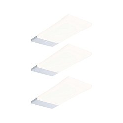 Obrázek pro produkt LED podskříňkové svítidlo Bredo s čidlem 3ks sada 3000K 3x2,5W 80x190mm 230/12V stříbrná - PAULMANN