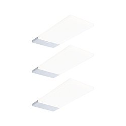 Obrázek pro produkt LED podskříňkové svítidlo Bredo s čidlem 3ks sada 4000K 3x2,5W 80x190mm 230/12V stříbrná - PAULMANN