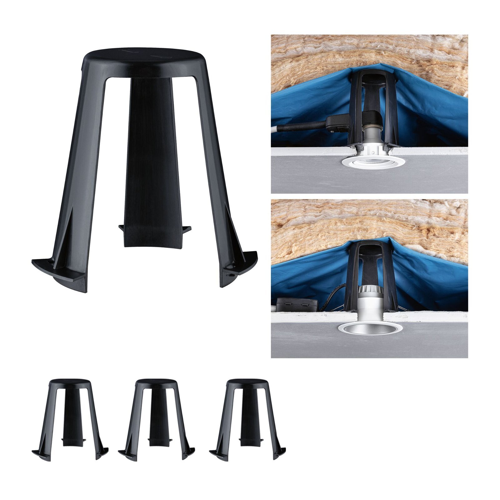 P 92399 Příslušenství distanční vložka pro vestavná svítidla 62 - 90mm černá - PAULMANN