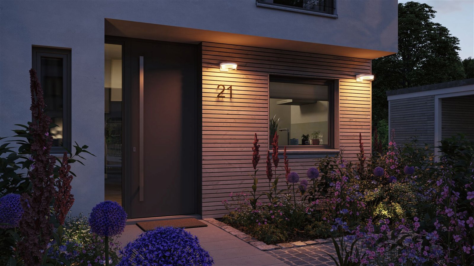 P 93114 LED venkovní nástěnné svítidlo Smart Home Zigbee 3.0 Capea pohybové čidlo neláká hmyz IP44 231mm CCT 12,5W 230V bílá hliník - PAULMANN (obrázek 5)