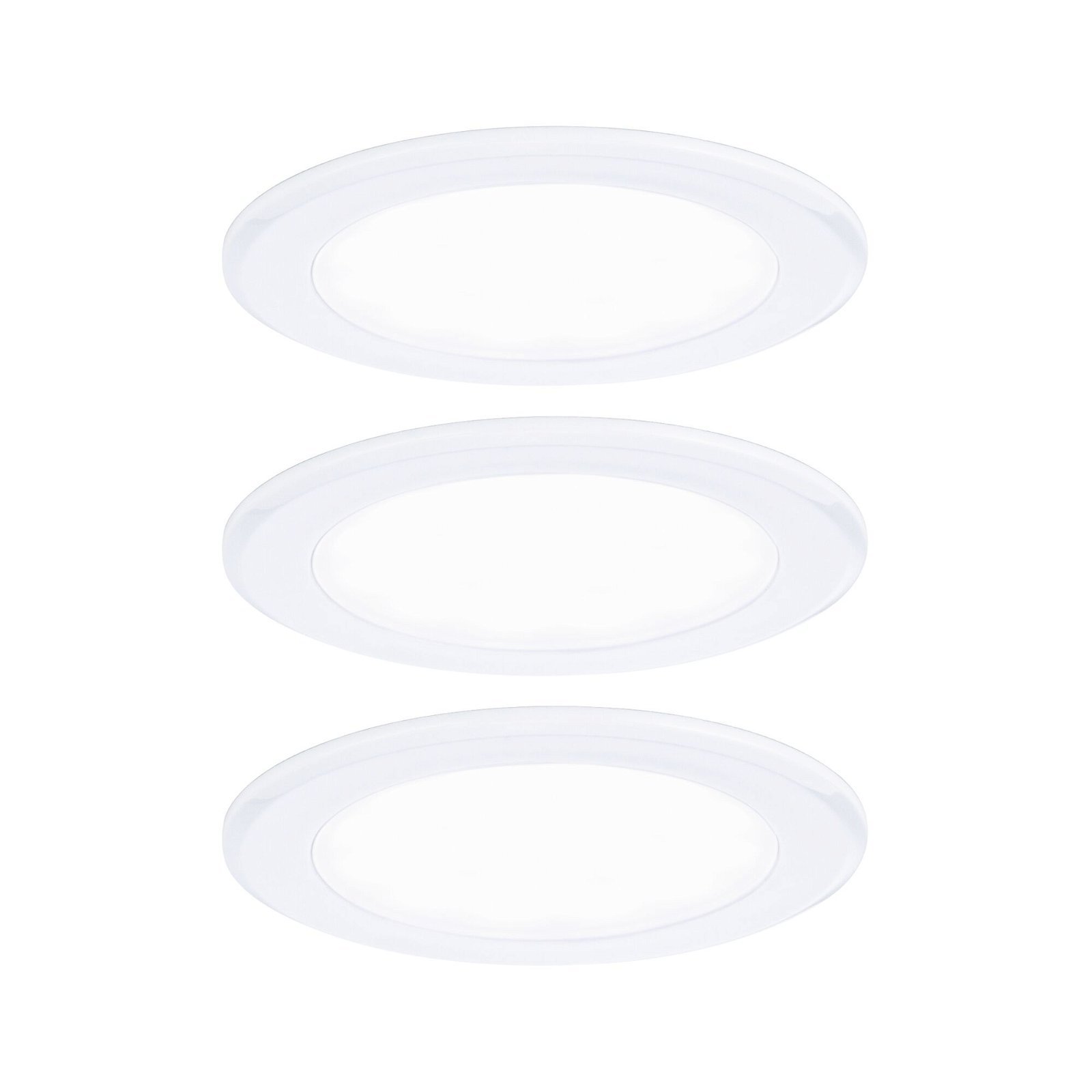 P 93120 LED vestavná nábytková svítidla 3ks sada kruhové 65mm 3x2,5W 230/12V 4000K bílá - PAULMANN