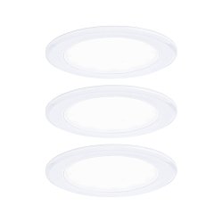 Obrázek pro produkt LED vestavná nábytková svítidla 3ks sada kruhové 65mm 3x2,5W 230/12V 4000K bílá - PAULMANN