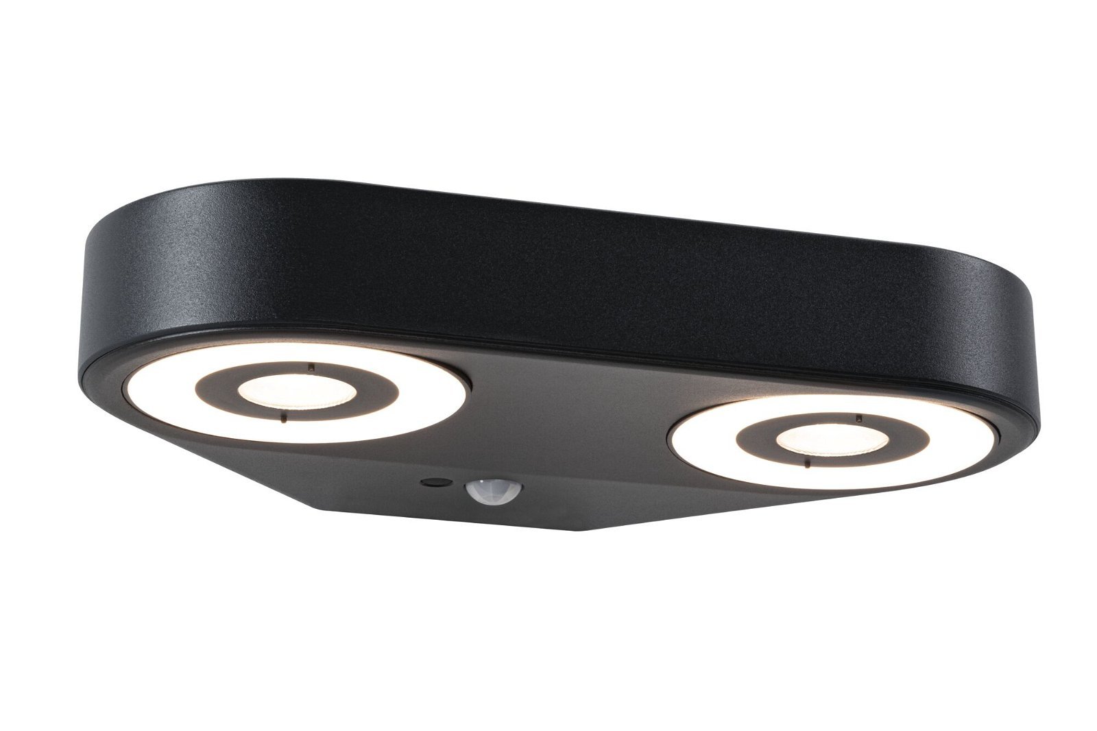 P 94866 LED venkovní nástěnné svítidlo Silma pohybové čidlo dva světelné zdroje IP44 280x176mm 3000K 2x5,5 / 2x0,7W 230V antracit hliník - PAULMANN
