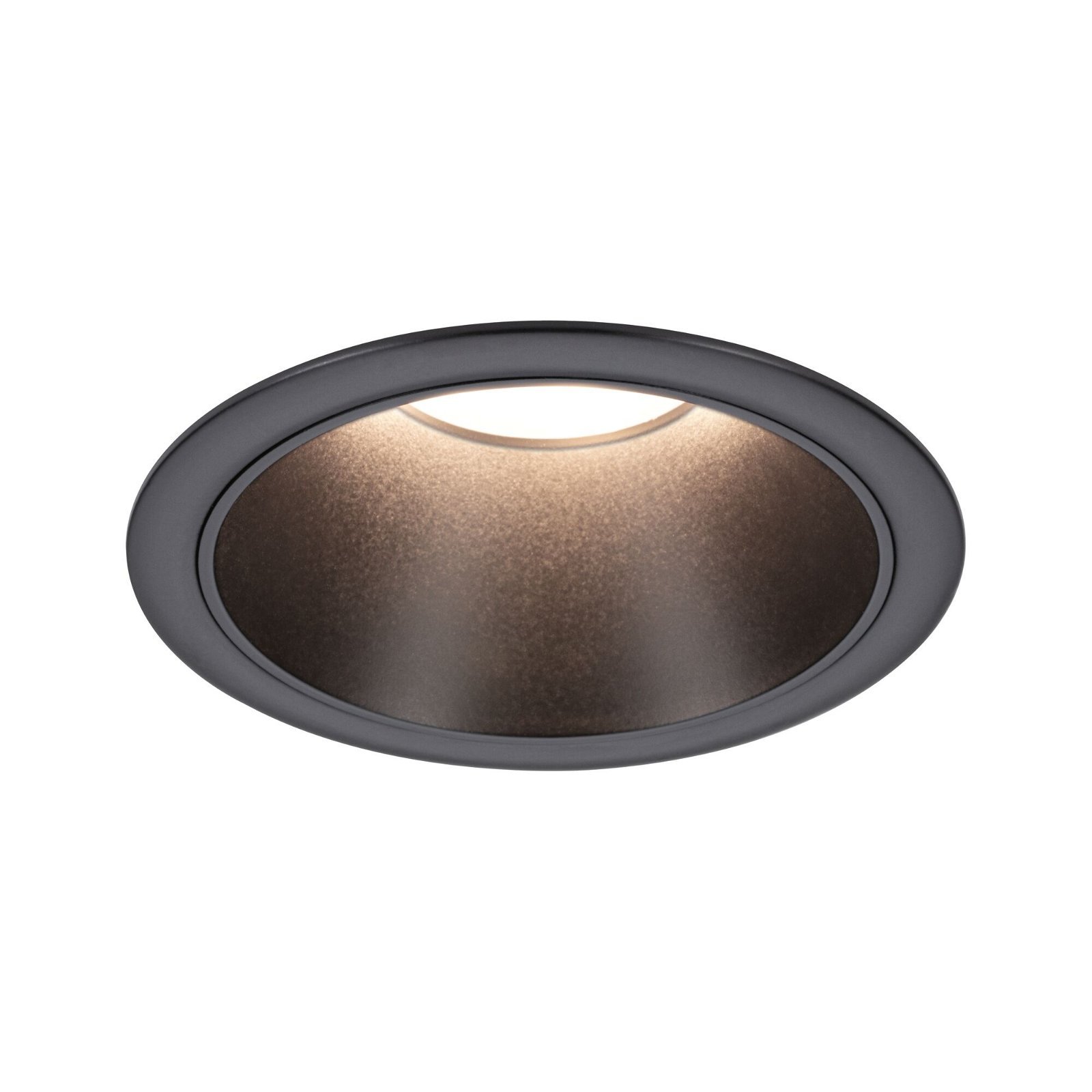 P 94871 LED vestavné svítidlo 3-krokové-stmívatelné Cole Coin IP44 kruhové 88mm Coin 6W 230V 2700K černá - PAULMANN