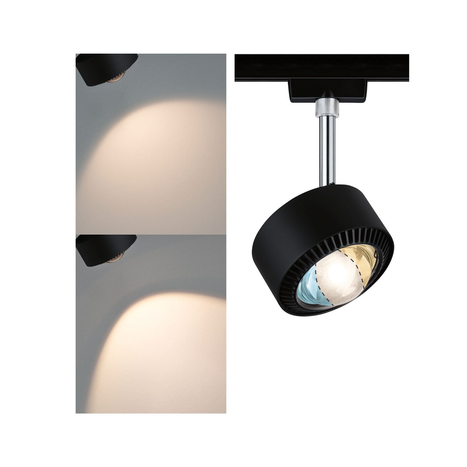 P 96771 URail LED lištový spot Aldan spot 8W CCT 230V černá mat - PAULMANN