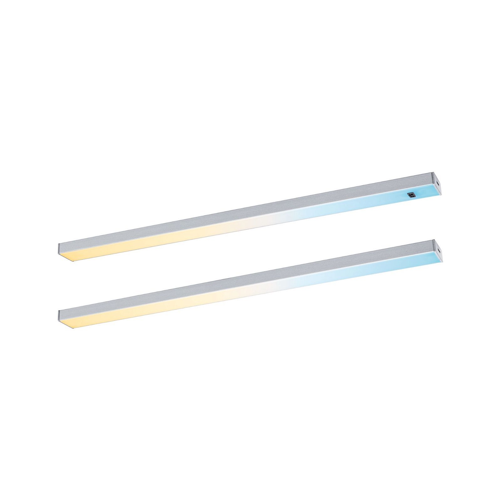 P 98609 LED podskříňkové svítidlo Inline 2ks startovací sada 2x4W 350x26mm 24V matný chrom - PAULMANN