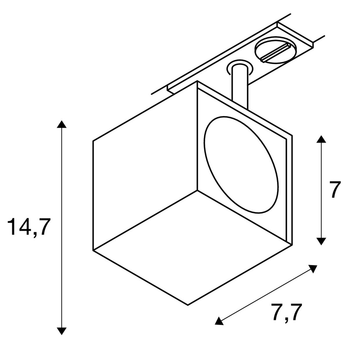 LA 143351 ALTRA DICE pro 1-okr. lištu bílá 230V GU10 50W - BIG WHITE (SLV) (obrázek 2)