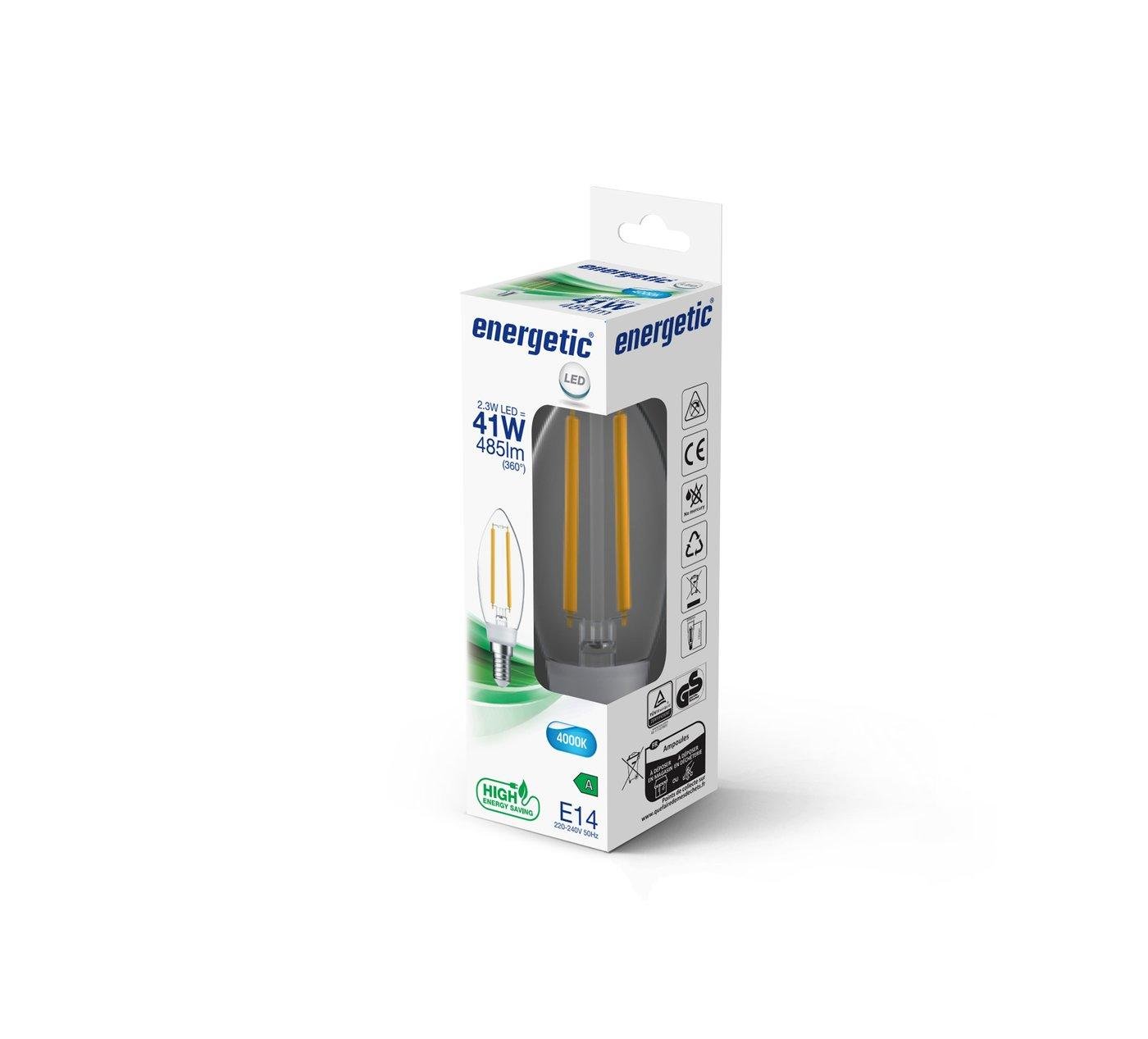 NOR 5223000421 A-Class E14 C35 485Lm 4000K LED žárovka čirá - NORDLUX