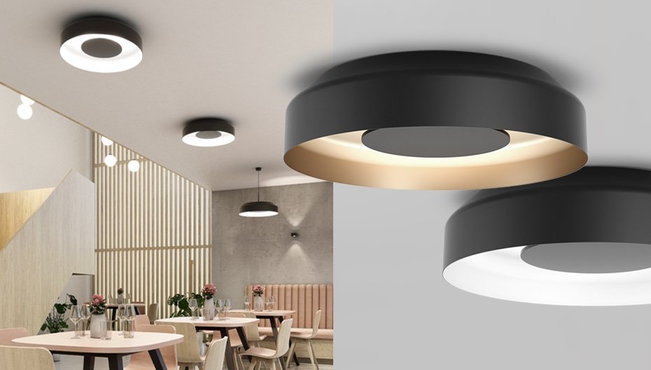 AQFORM 47027-M930-DG-PH-13 AKCE - Stropní svítidlo MAXI RING dot LED M930 bílá / zlatá 25W 3000K - AQFORM