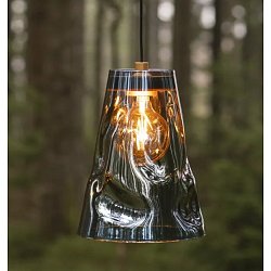 Obrázek pro produkt Závěsné svítidlo ELEMENT NATURAL světlý dub / sklo pokov modrá / černá patice E27 230V IP20 - YOURDESIGN