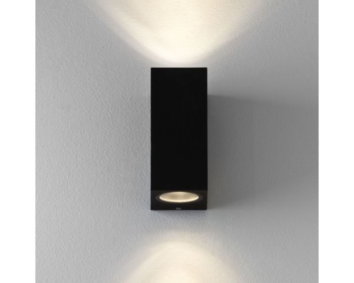 Levně AST 1310004 Venkovní nástěnné svítidlo Chios 150 černá 2x6W LED GU10 IP44 (starý kód: AST 7128) - ASTRO Lighting
