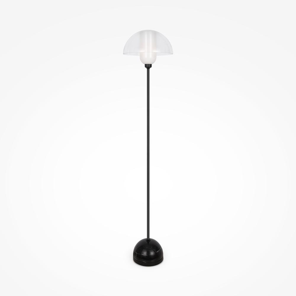 M MOD177FL-01B Stojací lampa Memory E14 40W černý kov průhledné sklo - MAYTONI