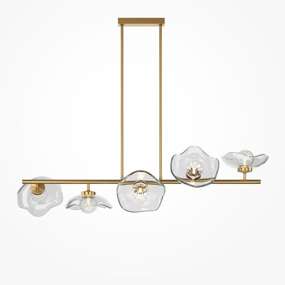 M MOD207PL-05BS Závěsné svítidlo Miracle G9 5x28W mosaz sklo designové - MAYTONI