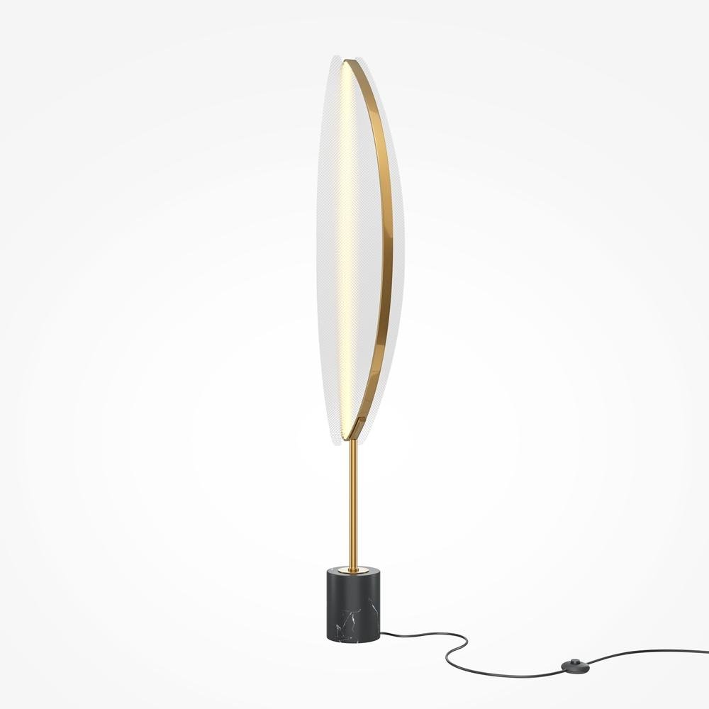 M MOD281FL-L33BS3K Stojací lampa Breeze 3000K 33W teplá bílá 1980lm mosaz hliník stmívatelná - MAYTONI
