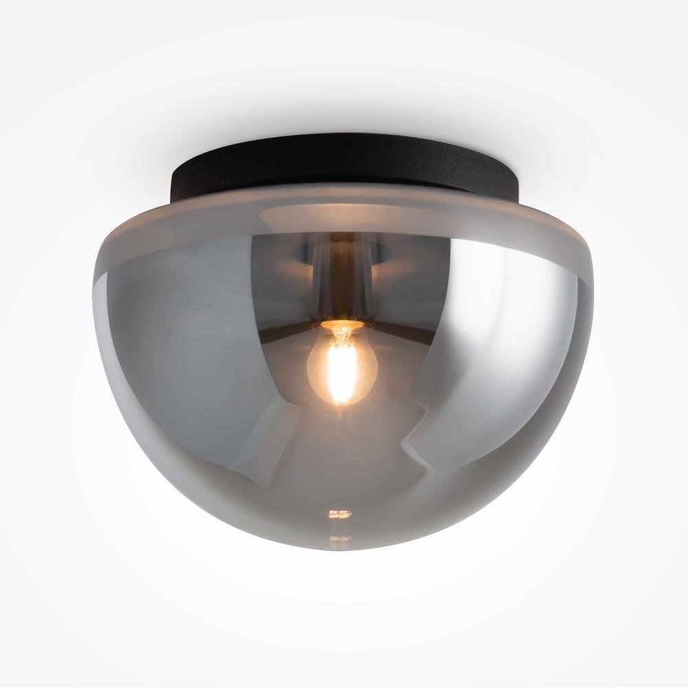M MOD270CL-01B Stropní svítidlo Glassy E27 60W černá kouřové sklo kov - MAYTONI
