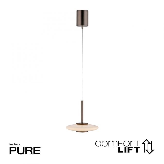 PN 2053-34 Závěsné svítidlo PURE Vitrum LED 5W + 6W 3000K hnědá / opál - PAUL NEUHAUS