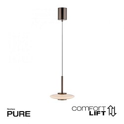 Obrázek pro produkt Závěsné svítidlo PURE Vitrum LED 5W + 6W 3000K hnědá / opál - PAUL NEUHAUS