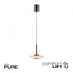 Obrázek pro produkt Závěsné svítidlo PURE Vitrum LED 5W + 6W 3000K hnědá / opál - PAUL NEUHAUS