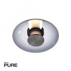 Obrázek pro produkt LED nástěnné a stropní svítidlo PURE Vitrum sklo stmívatelné 2700K platina / kouřová - PAUL NEUHAUS