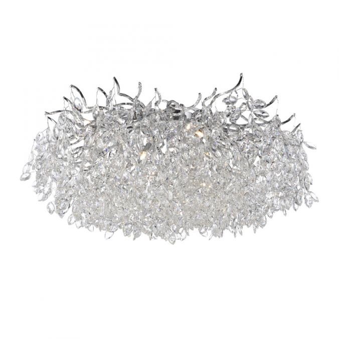 PN 6054-17 Stropní svítidlo RICICLE chrom s křišťálovými přívěsky 80cm - PAUL NEUHAUS