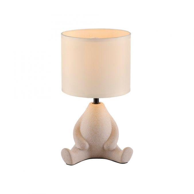 LD 14190-39 TED Stolní lampa béžová, sedící postava, látkové stínidlo, vypínač na kabelu - JUST LIGHT
