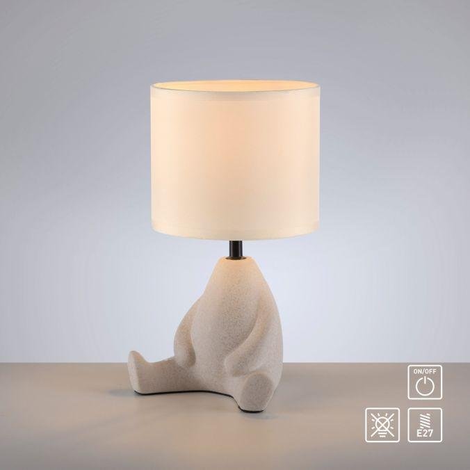 LD 14190-39 TED Stolní lampa béžová, sedící postava, látkové stínidlo, vypínač na kabelu - JUST LIGHT (obrázek 9)