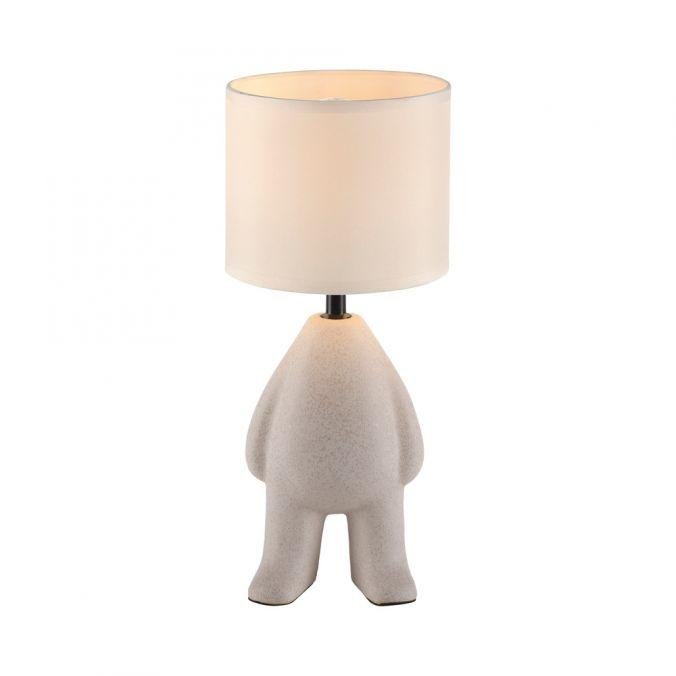 LD 14191-39 TED Stolní lampa béžová, stojící postava, látkové stínidlo, vypínač na kabelu - JUST LIGHT
