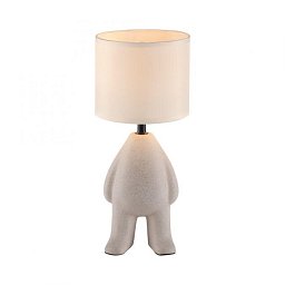 Obrázek pro produkt TED Stolní lampa béžová, stojící postava, látkové stínidlo, vypínač na kabelu - JUST LIGHT