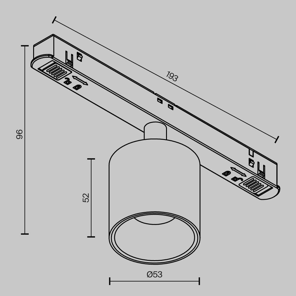 M TR132-4-7W-DS-W Svítidlo pro kolejnicový systém Alfa S 2700–6000K 7W nastavitelná bílá bílý hliník stmívatelné Bluetooth Exility - MAYTONI (obrázek 6)