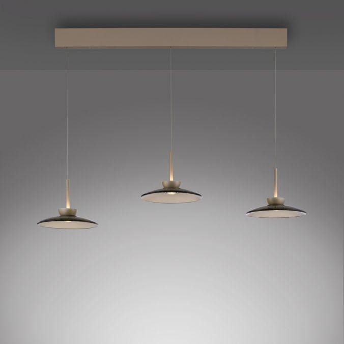PN 2193-97 LED závěsné svítidlo PURE Moon 3 ramenné nastavitelná výška stmívatelné 2700K bronz / tmavý amber - PAUL NEUHAUS (obrázek 5)