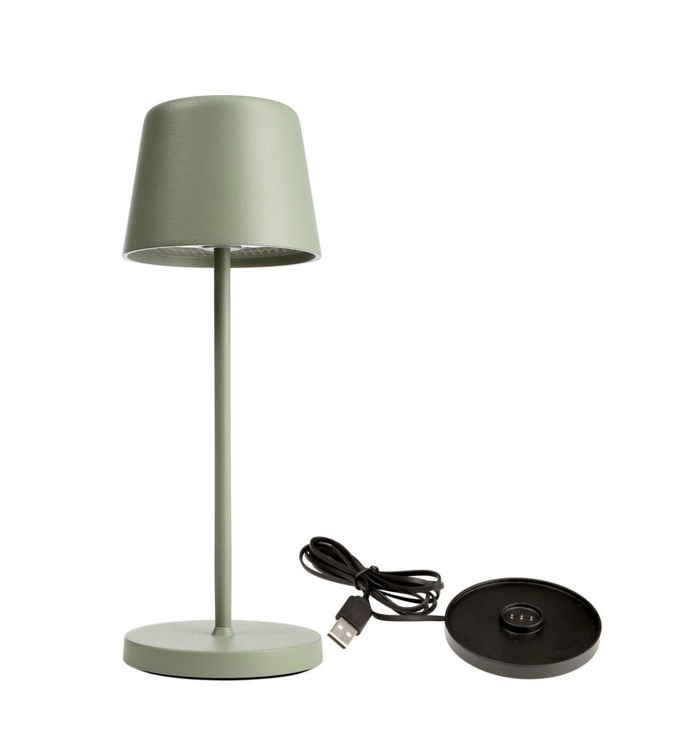 IMPR 620203 Deko-Light nabíjecí svítidlo - sada Canis Mini šedozelená + nabíjecí základna - LIGHT IMPRESSIONS
