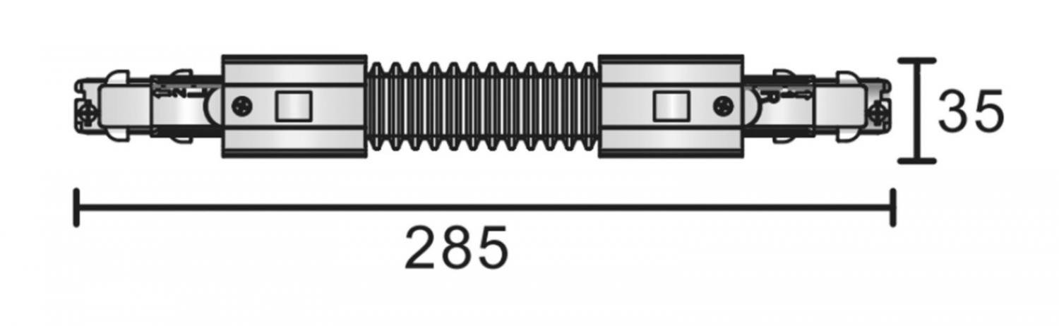 IMPR 710524 Deko-Light 3-fázový kolejnicový systém - D Line DALI flexibilní spojka levé-pravé, černá (obrázek 3)