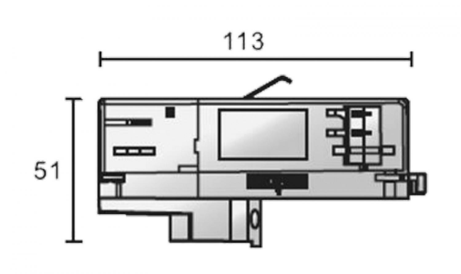 IMPR 710540 Deko-Light 3-fázový kolejnicový systém - D Line DALI 3-fázový adaptér pro montáž svítidel, černá (obrázek 4)