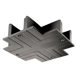 Obrázek pro produkt Deko-Light 3-fázový kolejnicový systém - D Line DALI vestavný krycí panel X-spojka, černá - DEKOLIGHT