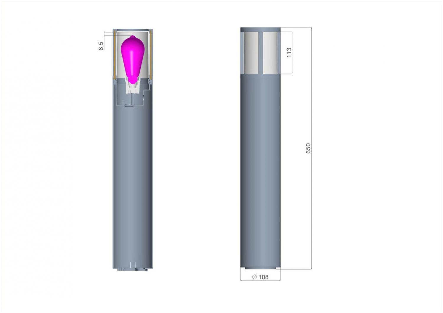 Obrázek produktu Deko-Light stojací svítidlo - Facado II kulaté tónované 650mm, 1x max 20 W, E27, šedá - LIGHT IMPRESSIONS 10 Obrázek produktu Deko-Light stojací svítidlo - Facado II kulaté tónované 650mm, 1x max 20 W, E27, šedá - LIGHT IMPRESSIONS 10
