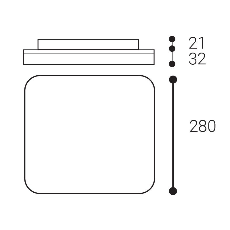 LED2 1430551 Svítidlo stropní venkovní  SQUARE III 28 23W 3000K/3500K/4000K bílá - LED2 Lighting (obrázek 3)