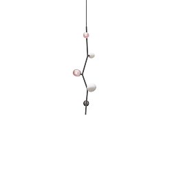 Obrázek pro produkt Závěsné svítidlo IVY VERTICAL 5 růžová / kouřová / opál 5x 1,2W 91lm G4 24V - BROKIS