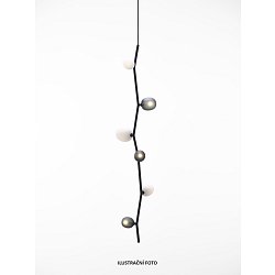 Obrázek pro produkt Závěsné svítidlo IVY VERTICAL 6 růžová / kouřová / opál 6x 1,2W 91lm G4 24V - BROKIS