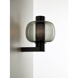 Obrázek pro produkt Nástěnné venkovní svítidlo BONBORI WALL UP šedá kouřová / černý matný komaxit - BROKIS A